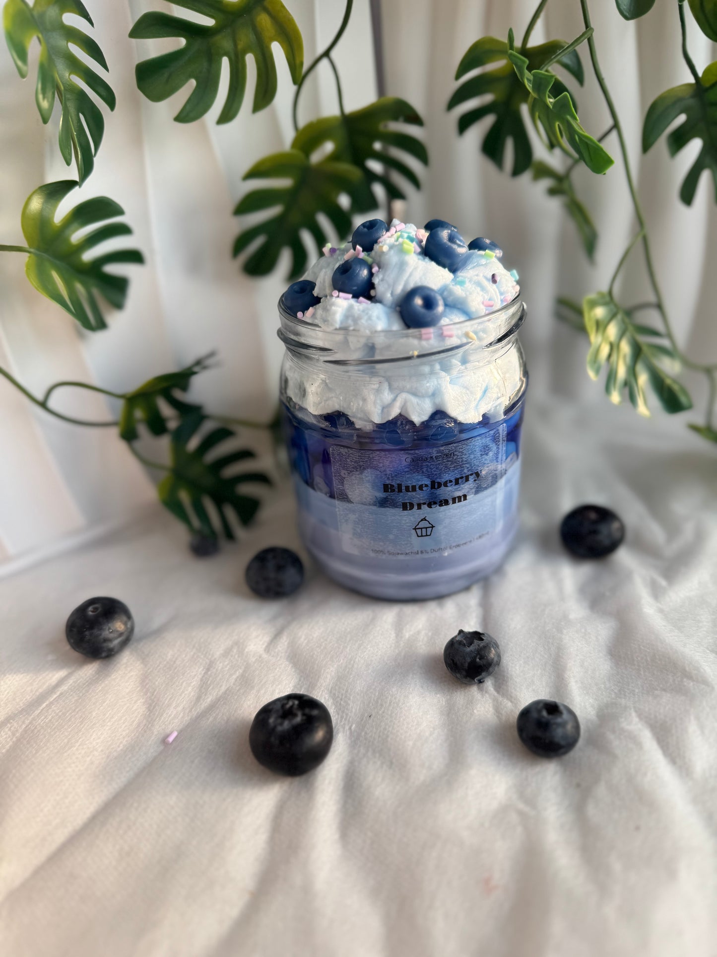 Blueberry Dream – Dessertkerze im Glas