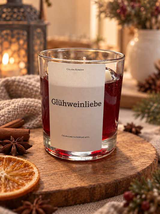 Duftkerze „Glühweinliebe“ Handgemacht in zwei Größen