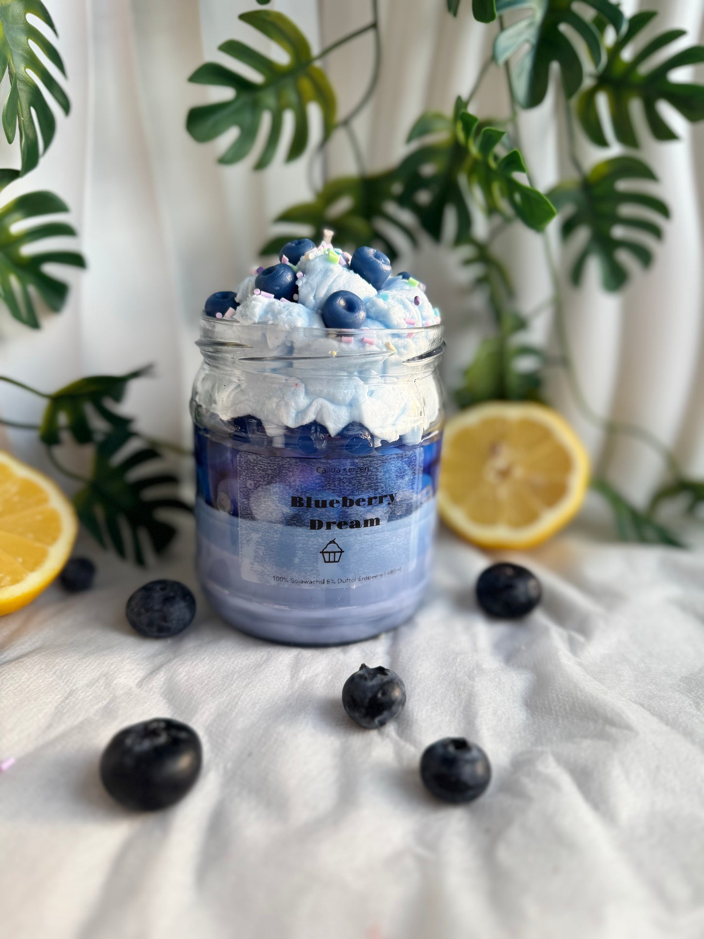 Blueberry Dream – Dessertkerze im Glas