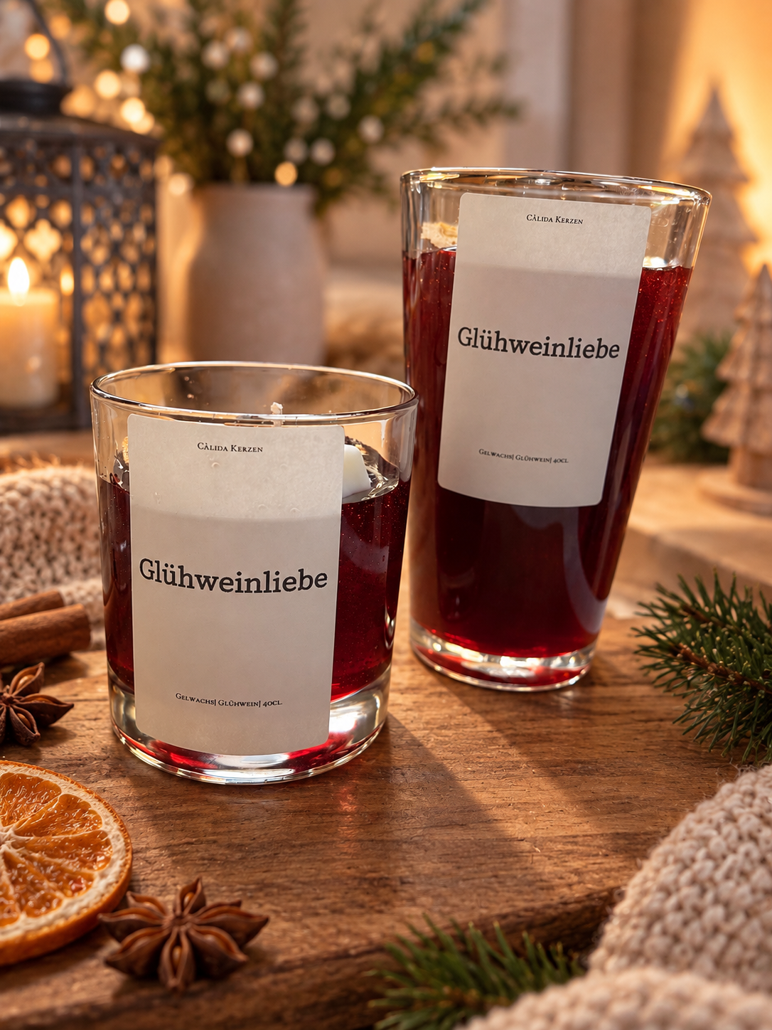 Duftkerze „Glühweinliebe“ Handgemacht in zwei Größen