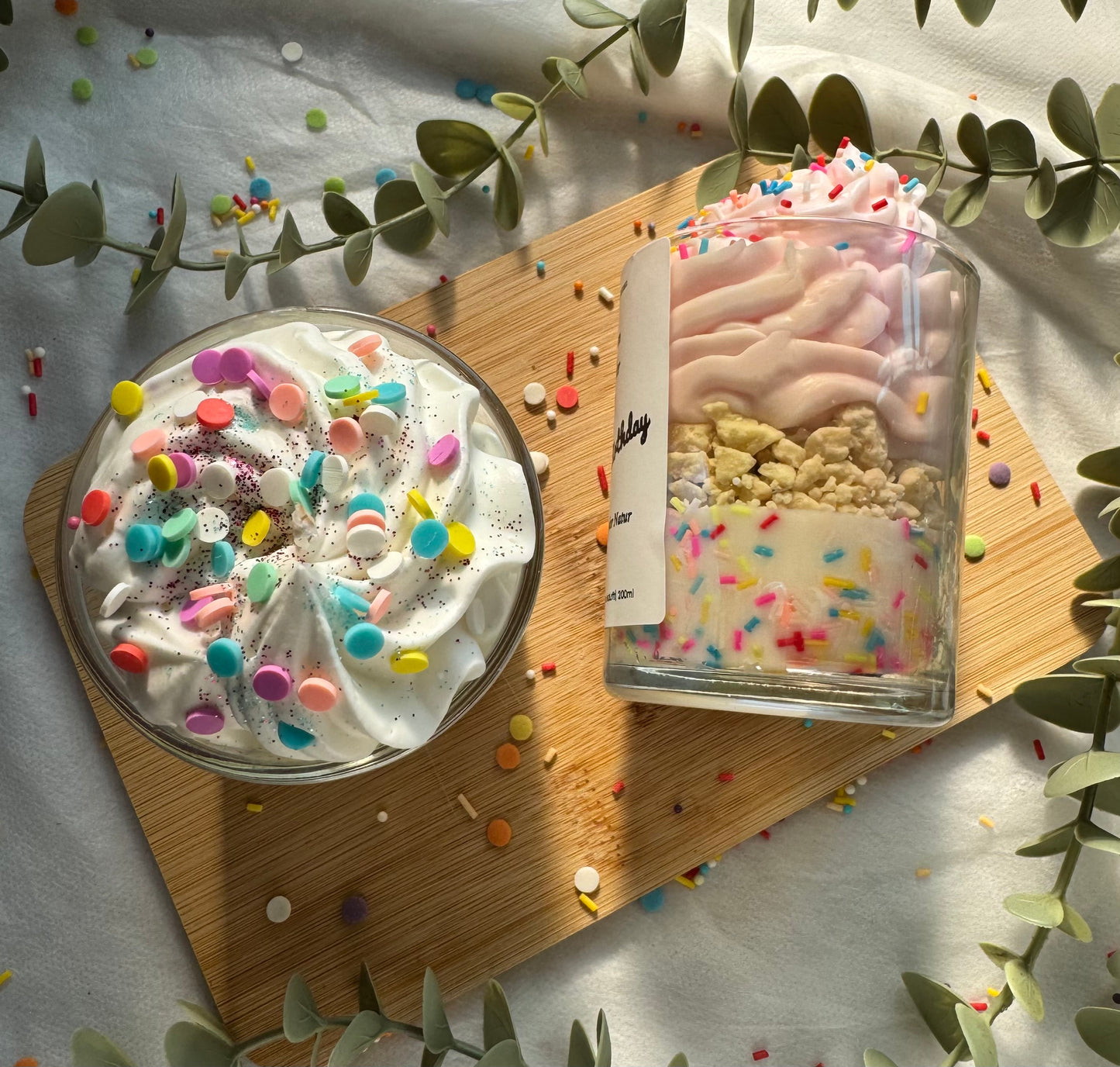Happy Birthday Dessertkerze – personalisierbar