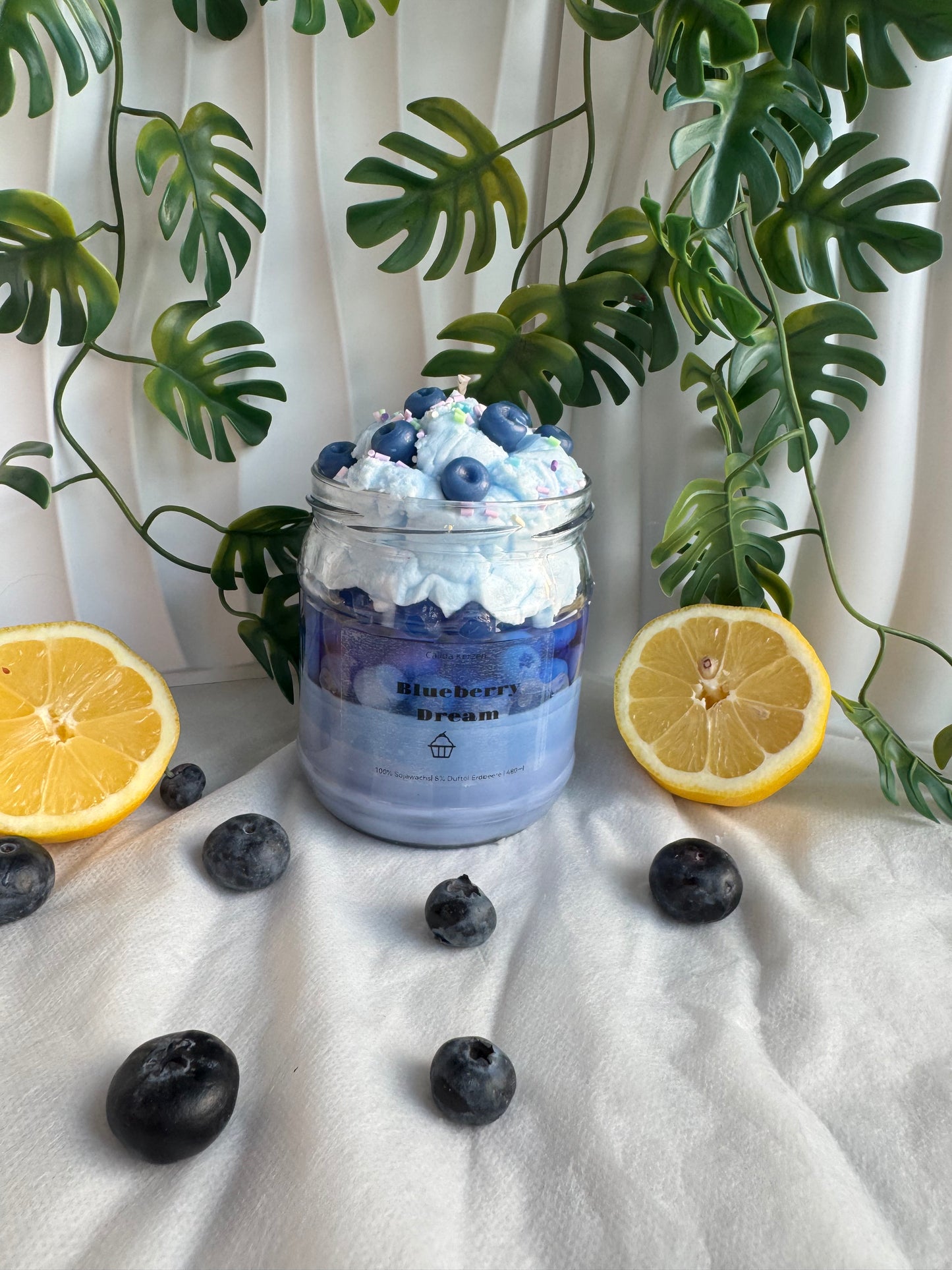 Blueberry Dream – Dessertkerze im Glas